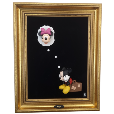 Mickey and Minnie Mouse Miss U Jie Gantofta Sweden _golden frame