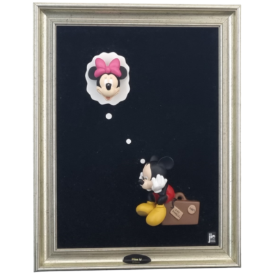 Mickey and Minnie Mouse Miss U Jie Gantofta Sweden silver frame